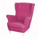 Purpurowy Fotel Uszak U003
